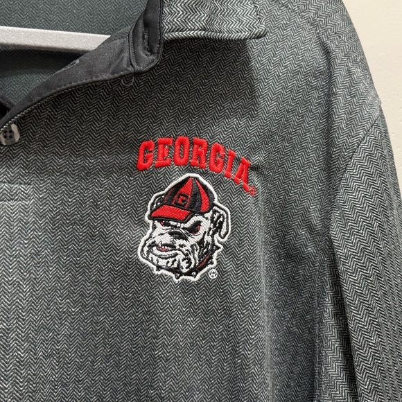 Champion Georgia Bulldogs Polo Men’s Medium Grey Short Sleeve Sportswear Shirt - Picture 3 of 5